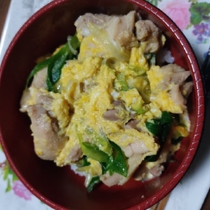 柚子胡椒で美味しさUP⬆長ネギの親子丼♪